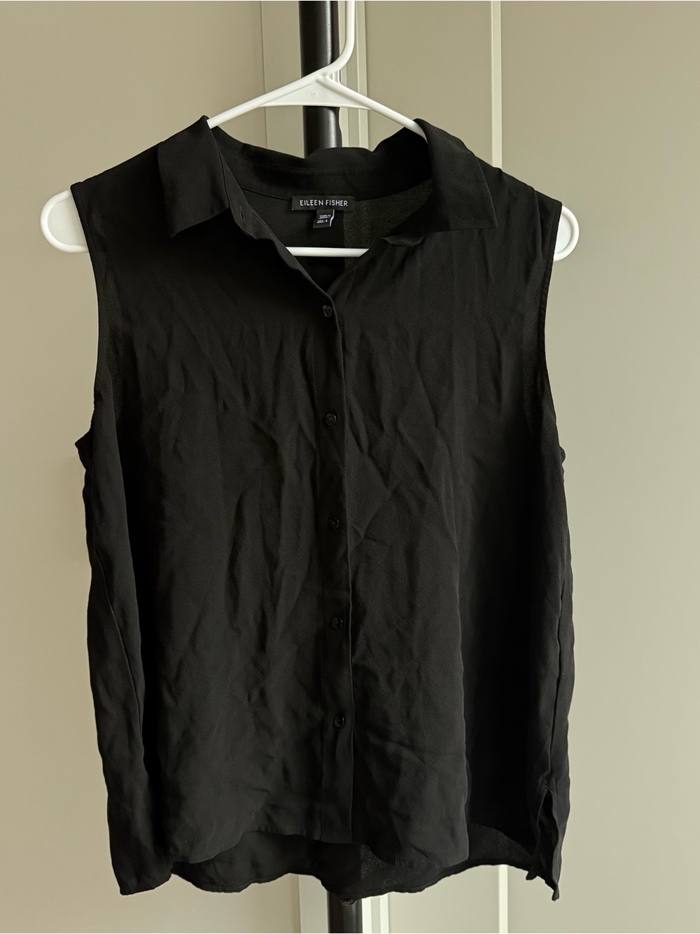 EILEEN FISHER Black Sleeveless Blouse